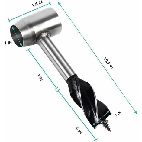 Hand Drill for Woodworking with Leather Case Compatible with Bushcraft Settlers Tools Outdoor Woodworking Drill for Holes and Plugs
