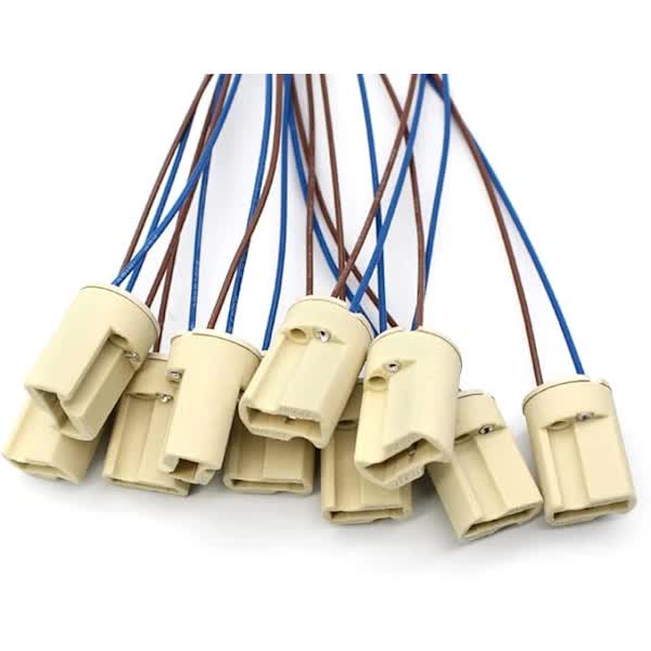 G9 Lamp Holder 10 pcs Ceramic Base Socket Light Bulb Holder