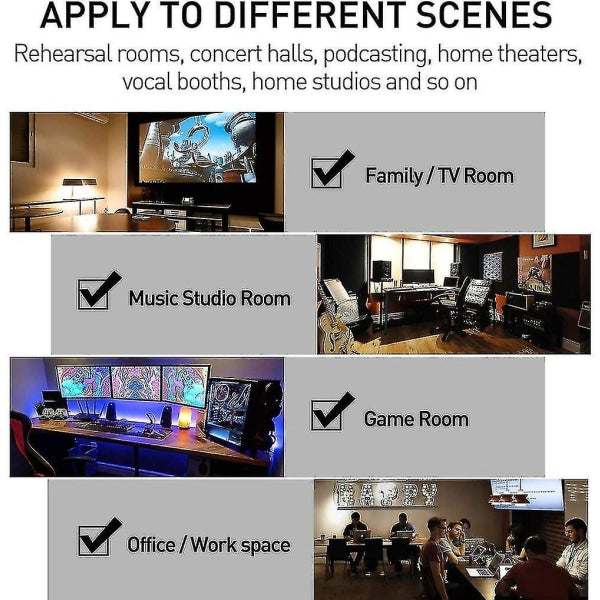 12pcs 300x300x25mm Acoustic Foam Panels Soundproofing For Studio KTV Bar Wall Wedges Compatible With Soundproofing