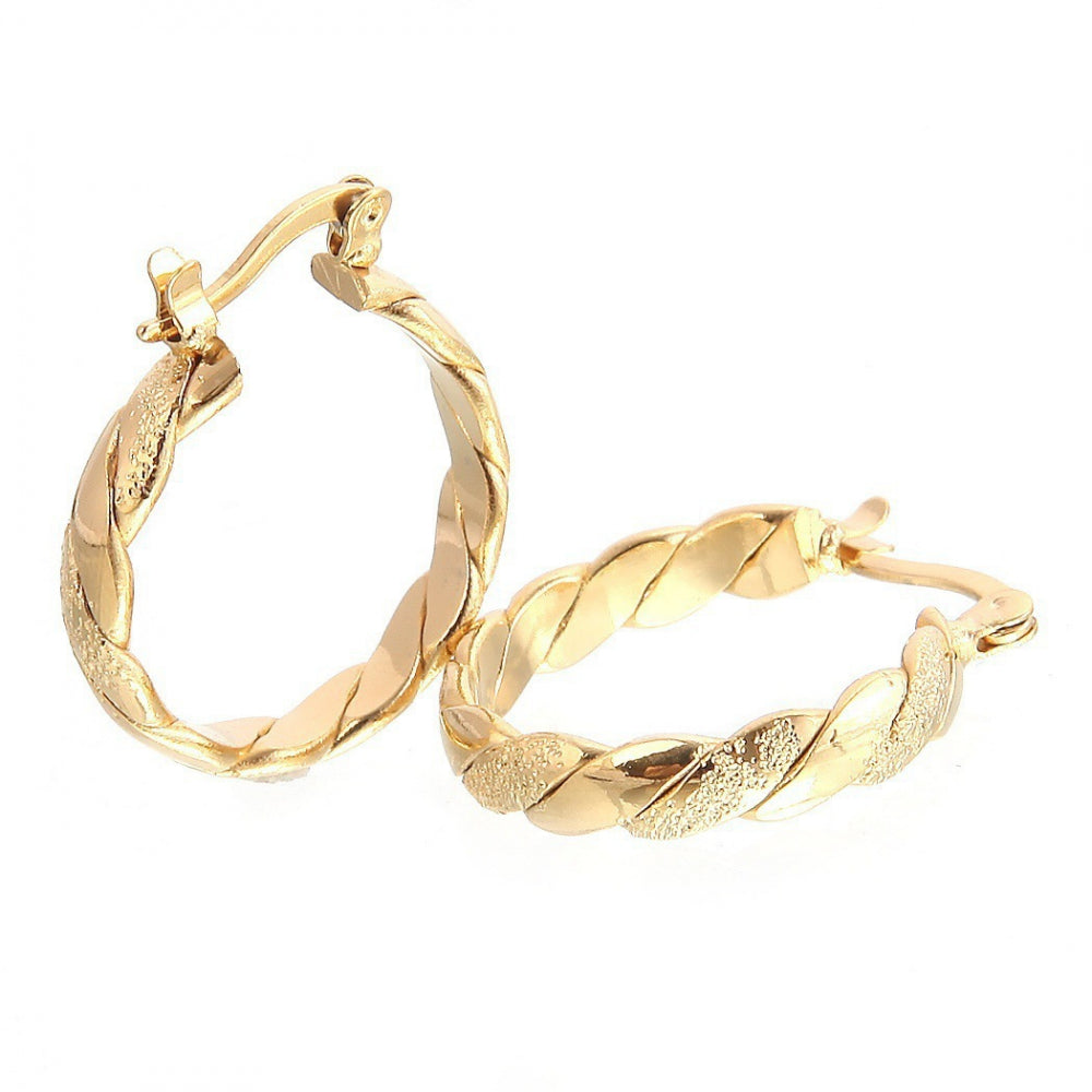 14k Gold Hoops Earrings
