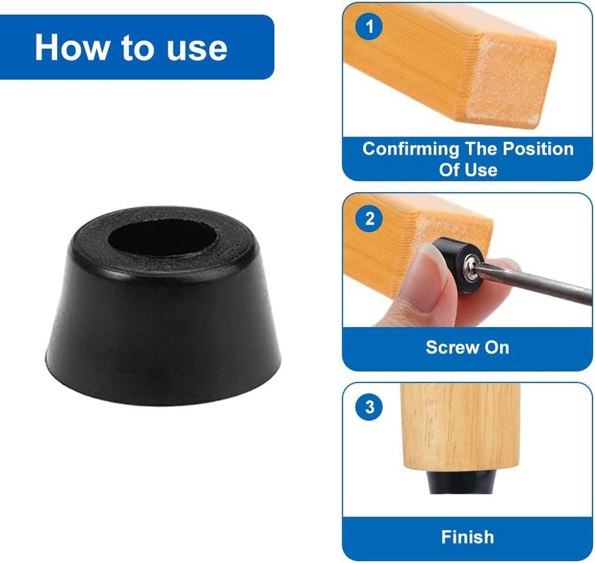 Rubber Feet for Cutting Boards Compatible with Multiple Brands 50 Pieces with Stainless Steel Screws Anti-Slip Buffer