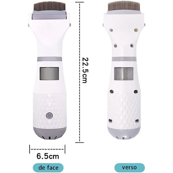 Electric Lice Comb with Vacuum, 3 Filters - Professional Lice Cleaning Tool for Kids and Pets