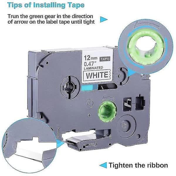 Brother TZE-231 Compatible 5-Pack Laminated P-Touch Label Printer Tape for PT-D Model