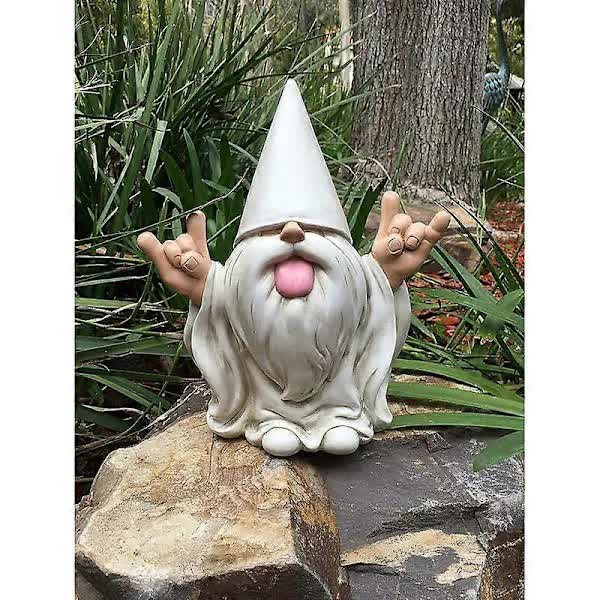 Guazhuni Garden Gnome George the Dwarf Rocker for Enchanted Mini World Decor