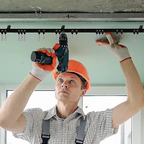 Black Bendable Ceiling Curtain Track 5 Meter Flexible Compatible with Curtains