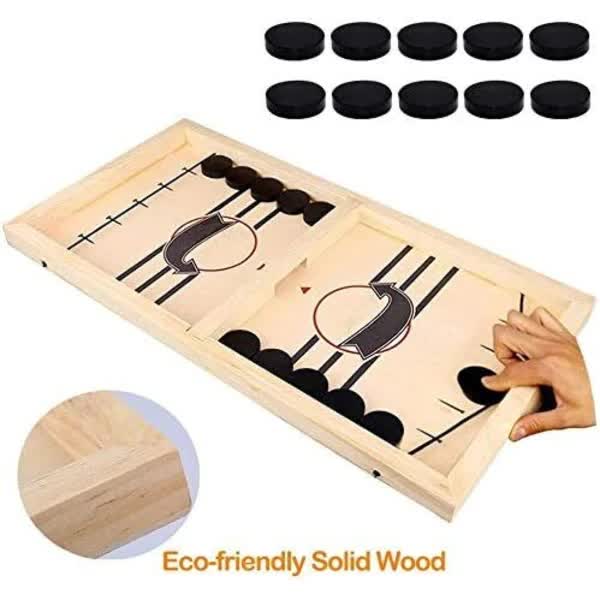 Sling Puck Game, Wooden Hockey Game, Fast Action Soccer Table Game