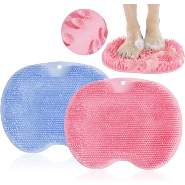 Foot Scrub Brush, Silicone Shower Brush for Cleaning and Massaging Feet