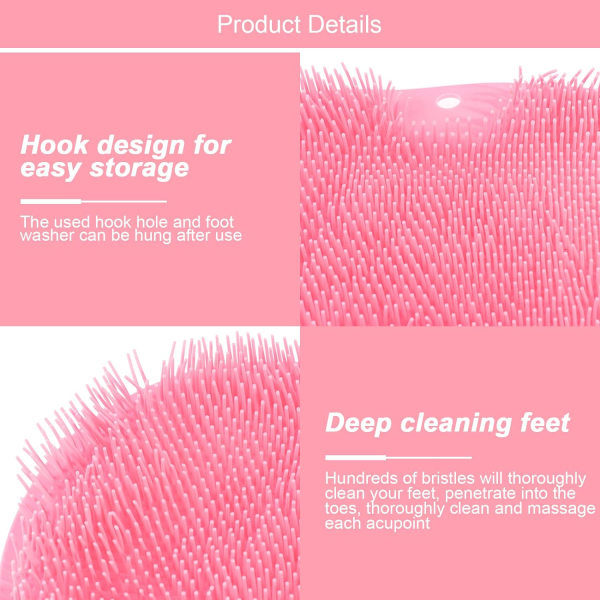 Foot Scrub Brush, Silicone Shower Brush for Cleaning and Massaging Feet
