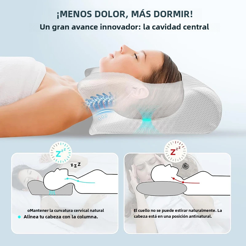 Viscoelastic Neck Pillow, Ergonomic Contour 2-in-1 Neck Pain Orthopedic Pillow, Contour Support Pillow, 1 Unit Light Gray None No, Light gray
