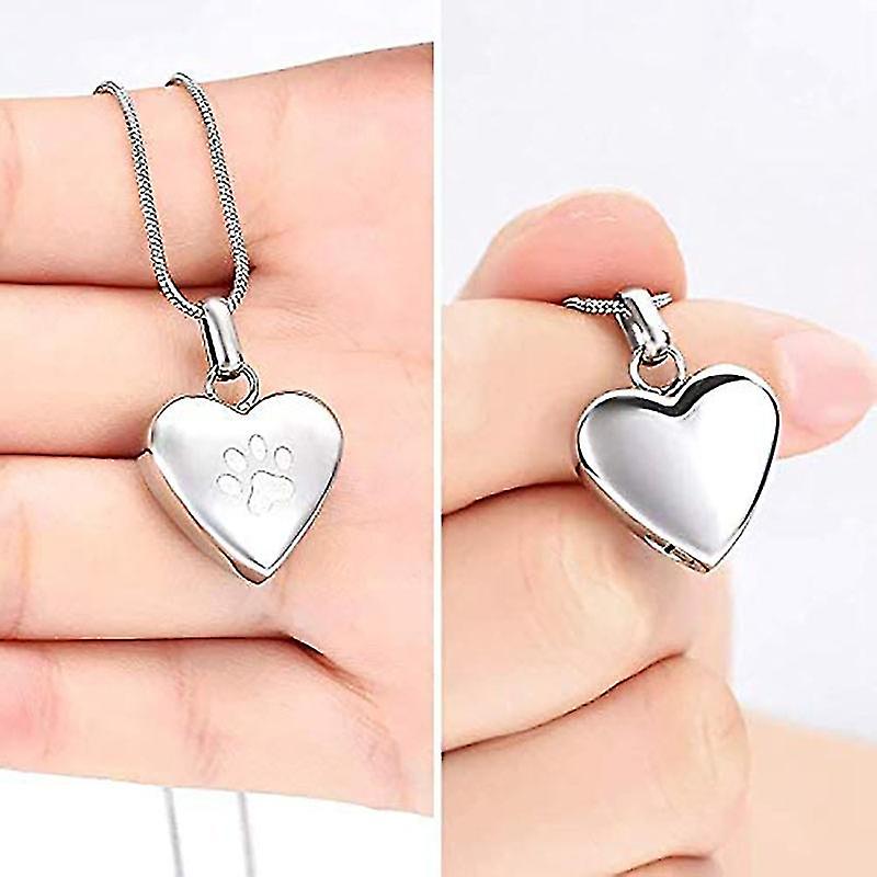 Pet Memorial Jewelry Heart Shaped Cremation Necklace for Ashes
