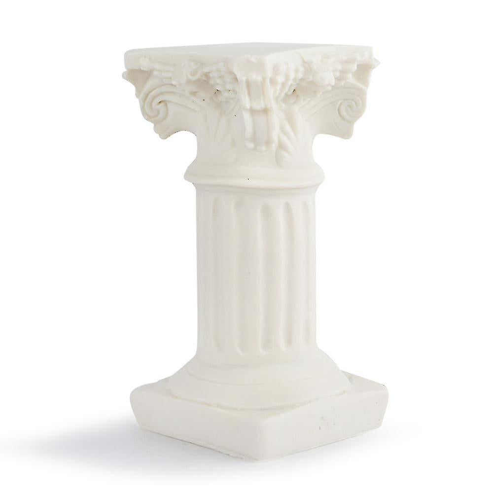 White Roman Pillar Greek Pillar Statue Indoor and Outdoor Modern Style Mini Resin Decoration (1 pc, white)