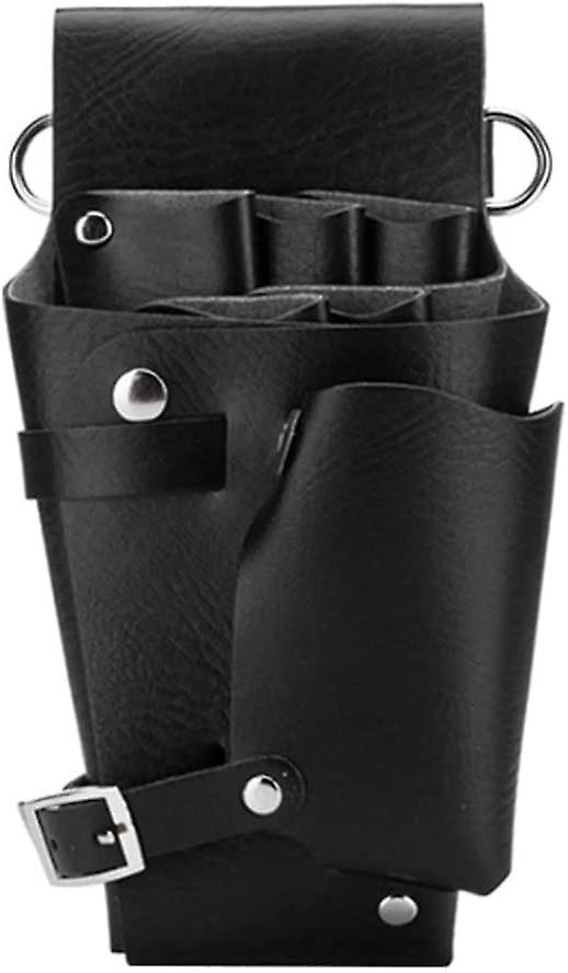 Hairdressing Tools Universal Leather Waist Bag with Scissors Comb Pockets for Salon and Barber Use