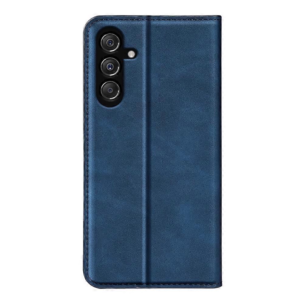 Samsung Galaxy M34 5G Phone Case Retro Skin Magnetic Leather Dark Blue