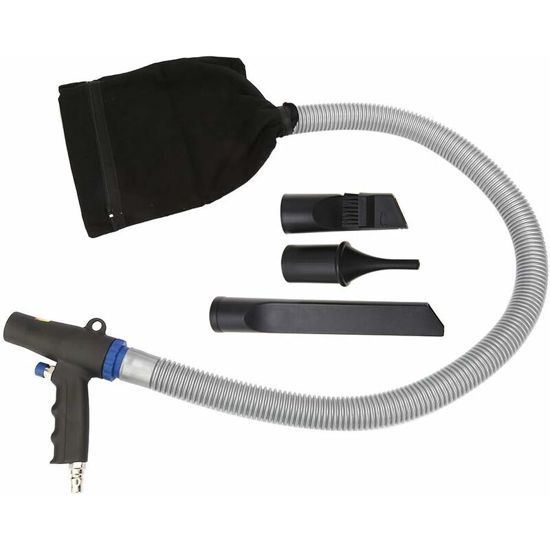 Pneumatic Vacuum Gun Air Blower and Suction Kit with Bags Tubes Accessories