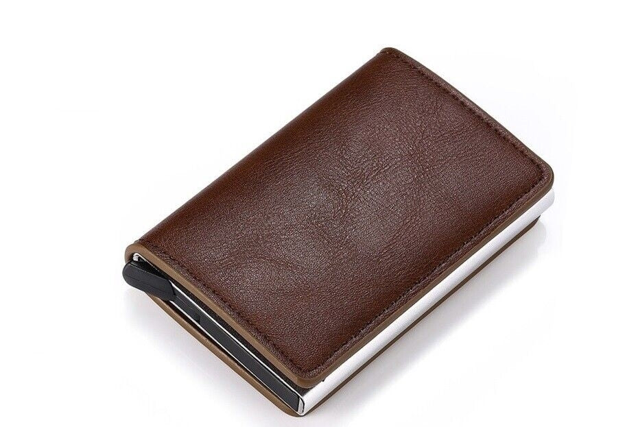 RFID NFC Card Holder Dark Brown with Protection