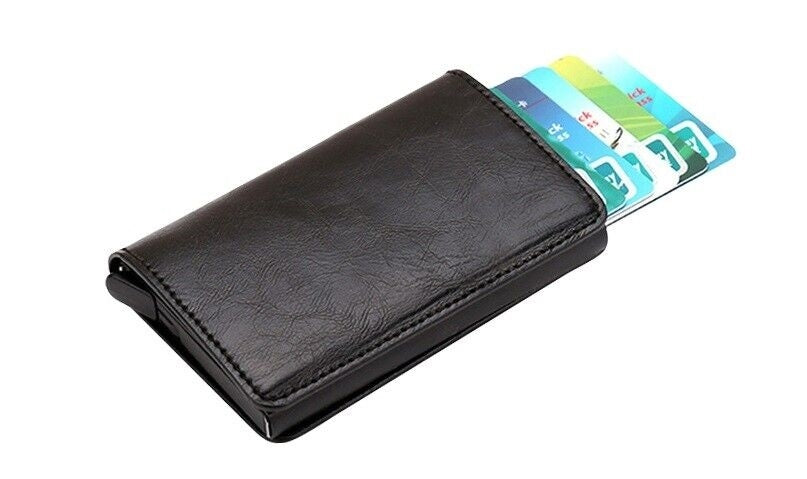 Card Holder with RFID & NFC Protection - Choose your color! Black Black