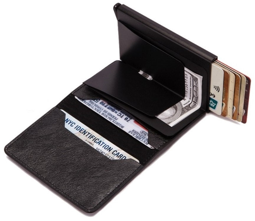 Card Holder with RFID & NFC Protection - Choose your color! Black Black
