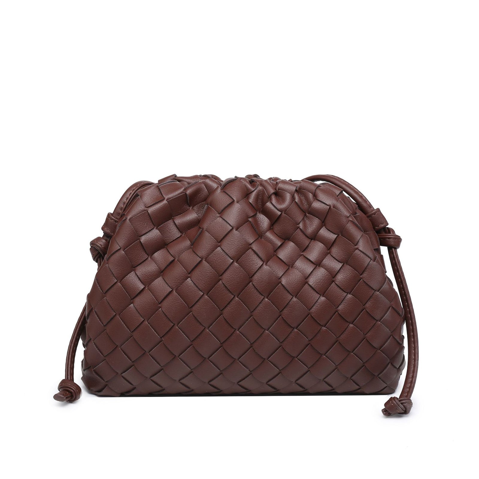 Cloud Backpack 2024 New Style Bag Ladies Cow Leather Crinkle Dumpling Bag Ladies Handbag Shoulder Bag MJ51 Wine Red 22*9*14cm