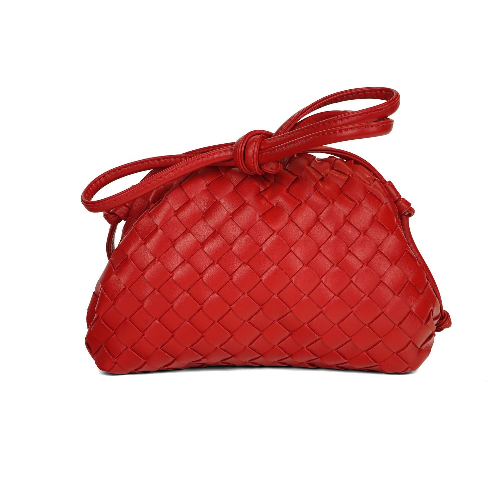 Cloud Backpack 2024 New Style Bag Ladies Cow Leather Crinkle Dumpling Bag Ladies Handbag Shoulder Bag MJ51 Wine Red 22*9*14cm