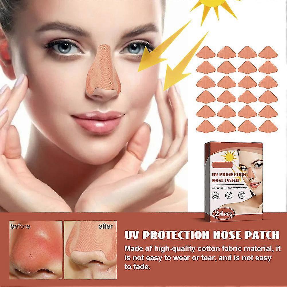 UV Protection Sport Sunscreen Nose Patch 24 pcs Skin-friendly Outdoor Sun Nose Sticker