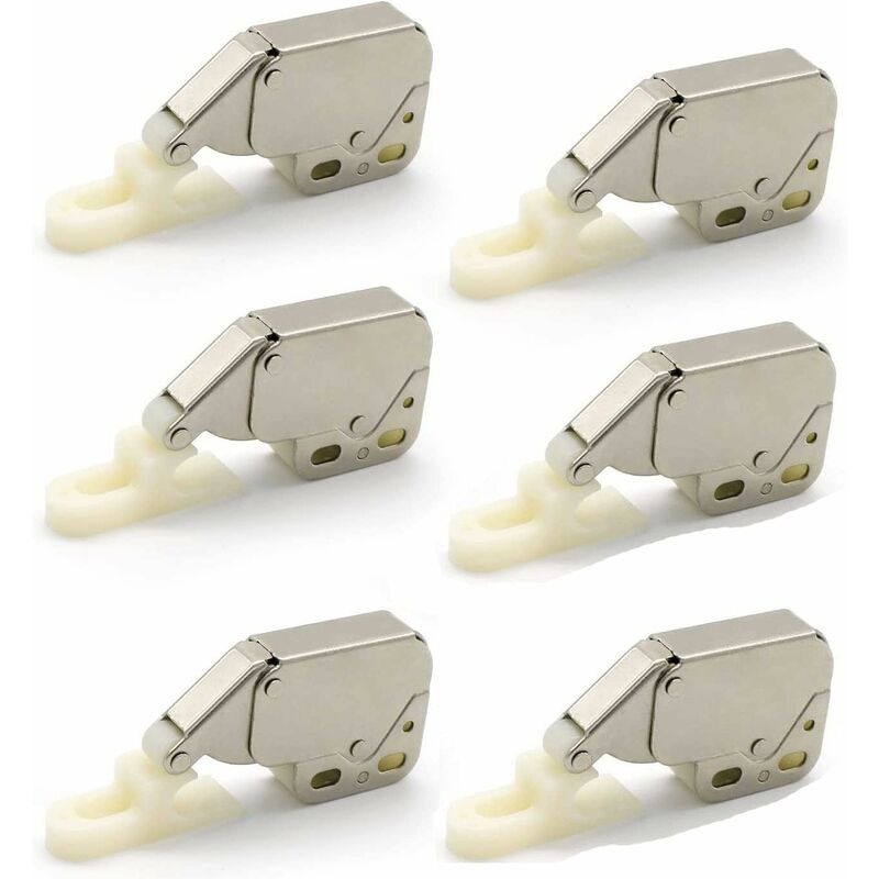 Mini Latches with Spring, 6 Pcs Cabinet Locks Compatible with Kitchen Cabinet Door