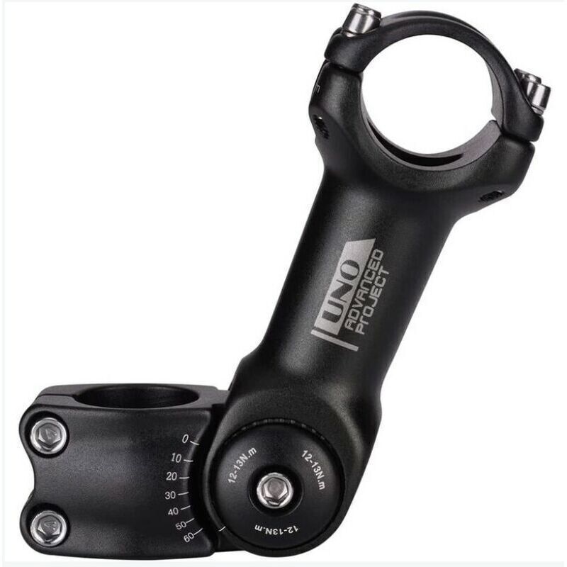 31.8 Adjustable Stem 110mm 0 60 Degree Adjustable Stem for Most Mountain Bike Road Bike, by DEBUNS
