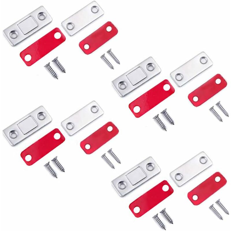 4/8-pack Self-Adhesive Magnetic Cabinet Door Catches Stainless Steel Magnet Lock for Kitchen Cabinet Magnetic Closing Drawer Cupboard Door Lock.