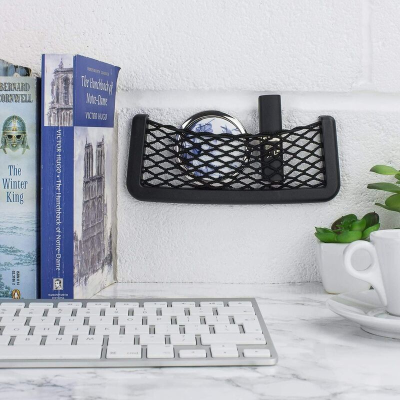 Universal Car Mesh Pocket Organizer for Phones and Glasses - Car Storage Net Compatible with All Cars