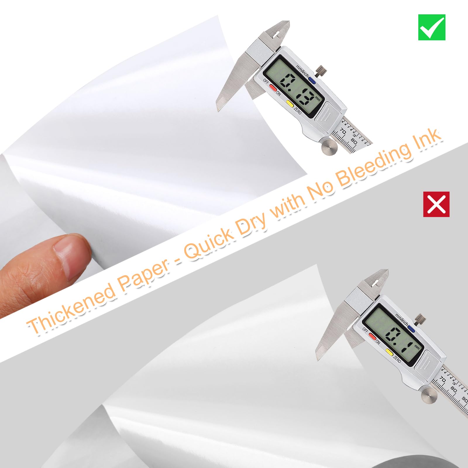 Printable Sticker Paper for Inkjet Printers, 50 Sheets A4 Matte Sticker Paper for Printers, Full Sheet Labels, Sticker Paper