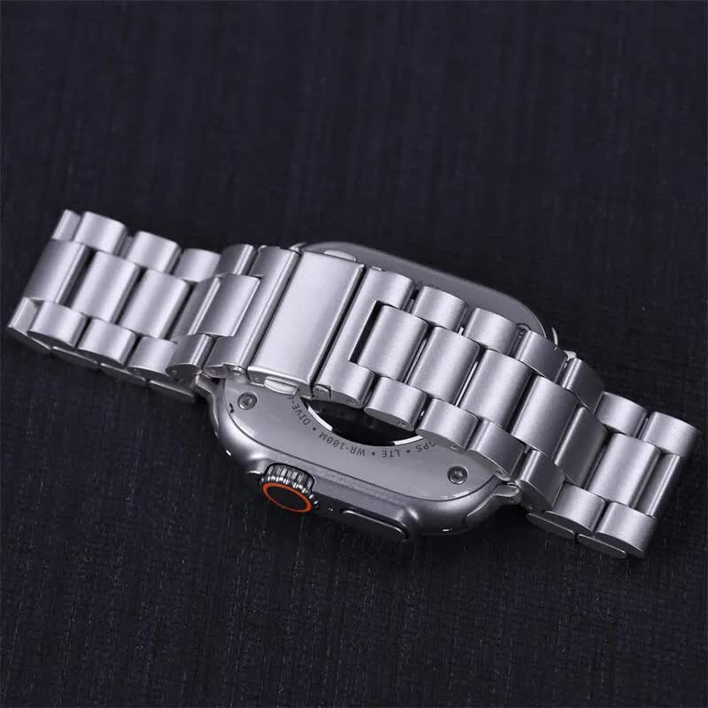 Stainless Steel Bracelet for Apple Watch Band 49mm 45mm 44mm 42mm Watch Metal Bracelet for iWatch Series 9 8 7 6 5 Silver