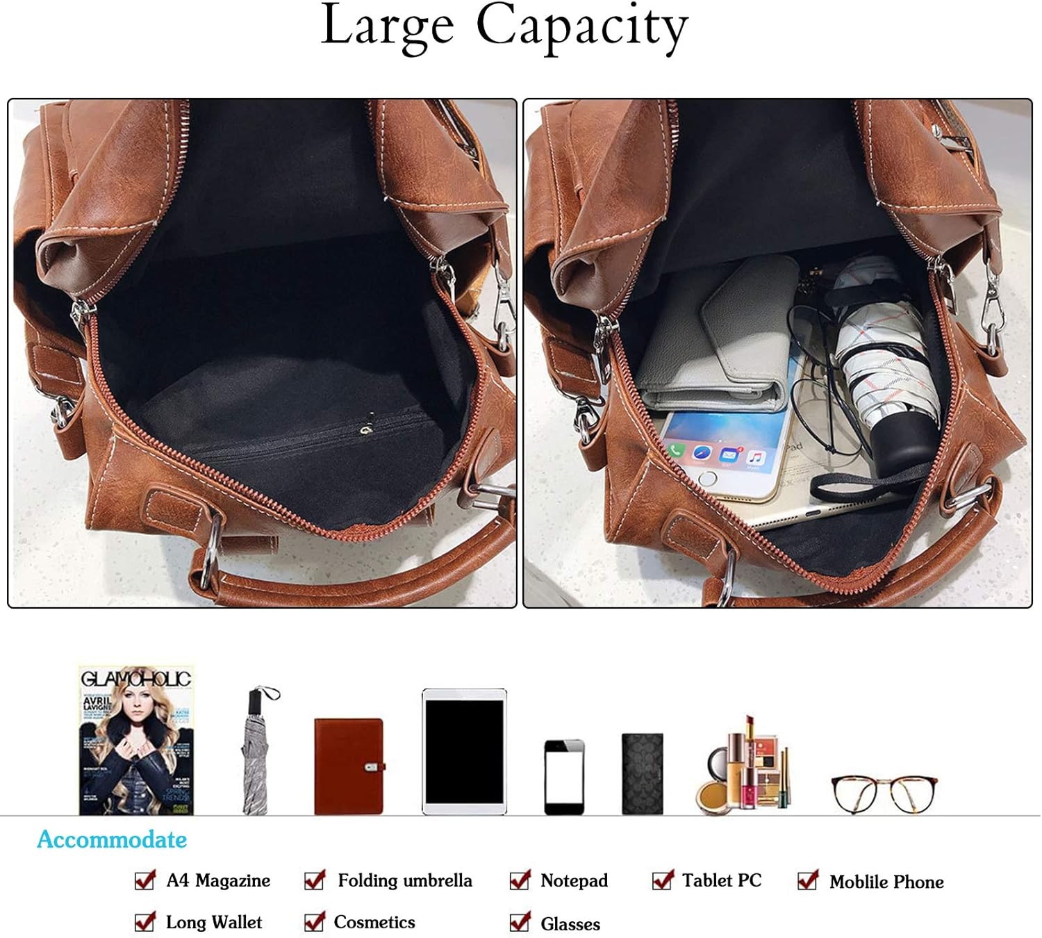 Vintage Backpack Women Shoulder Bag Girls Waterproof Daypack