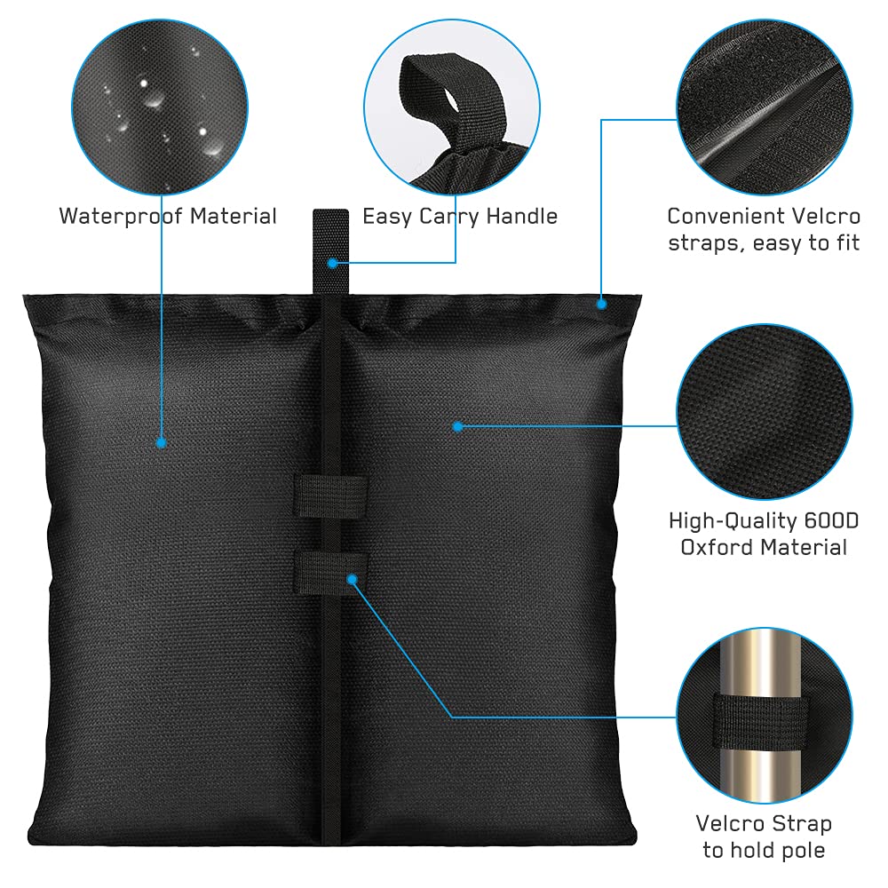 4-pack tent weights sandbags, heavy foot bag for legs