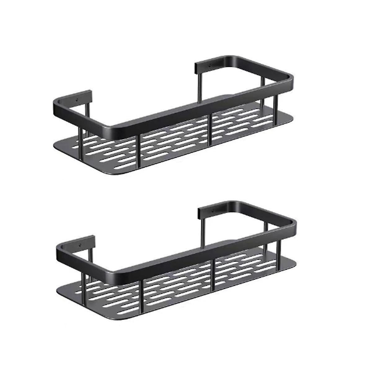 2pcs Wall Mount Corner Shelf for Bathroom Compatible with Braun Shower Storage Bracket Toilet Makeup Organization