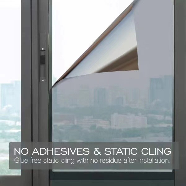 One-way mirror window film solar protection glass sticker - Advertising - Blue silver 40x300 cm Blue-silver 40x300 cm Blue-silver 40x300 cm