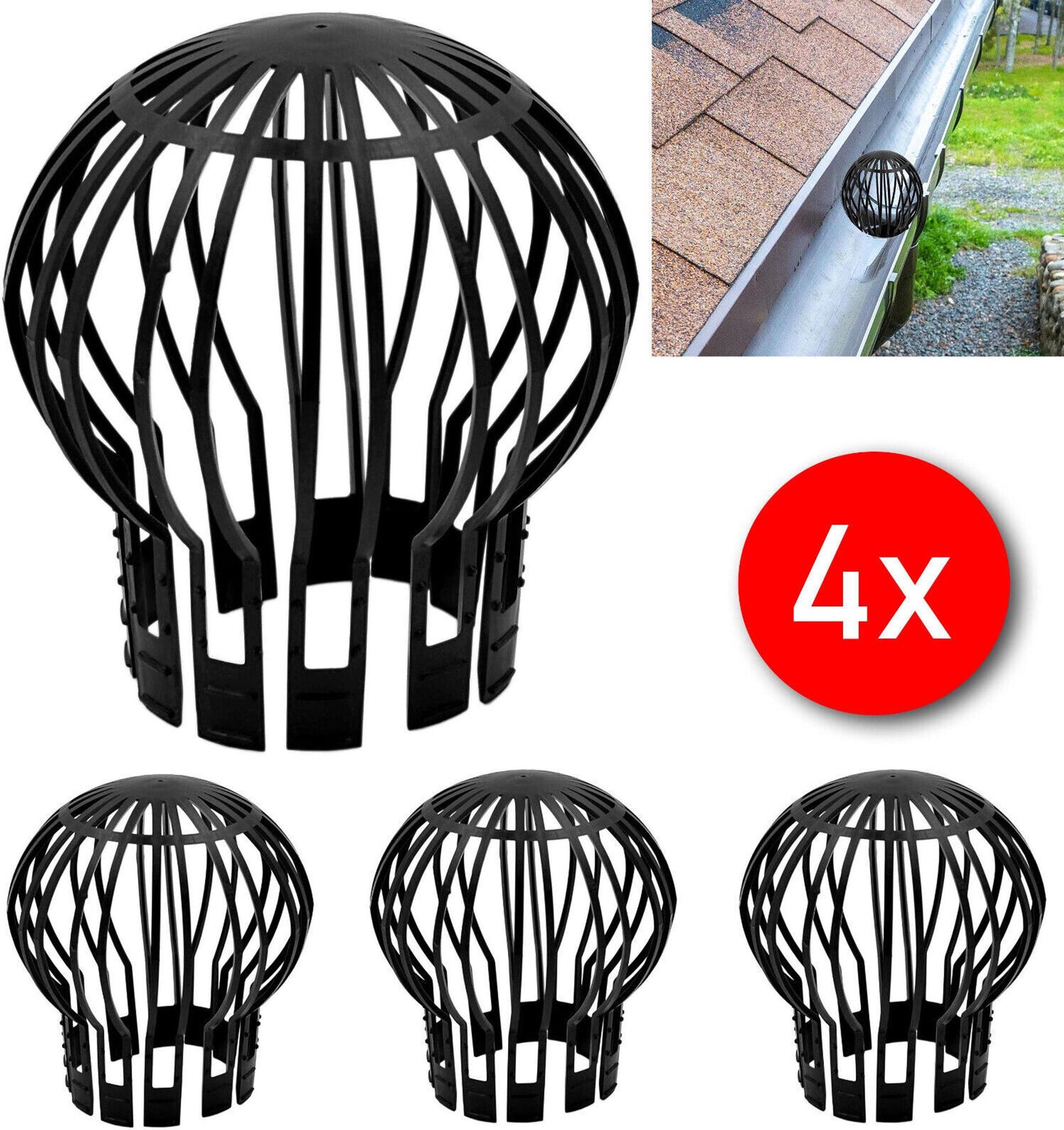 4x Leaf guards Downspout guards Downspout guards Rain gutter guards Downspout guards Downspout guards Drainage screens