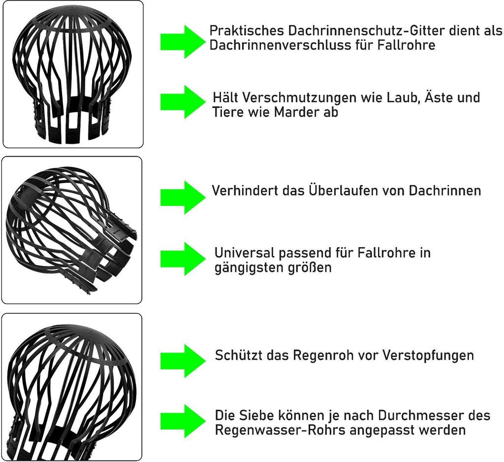 4x Leaf guards Downspout guards Downspout guards Rain gutter guards Downspout guards Downspout guards Drainage screens