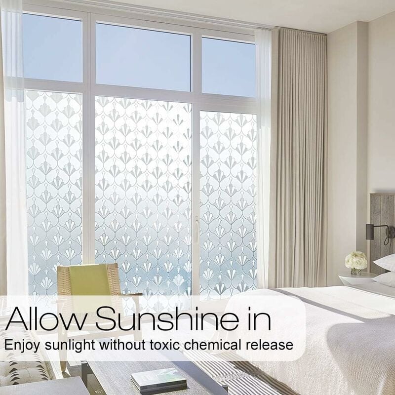 Static Cling Window Film for Privacy, Reusable Blackout