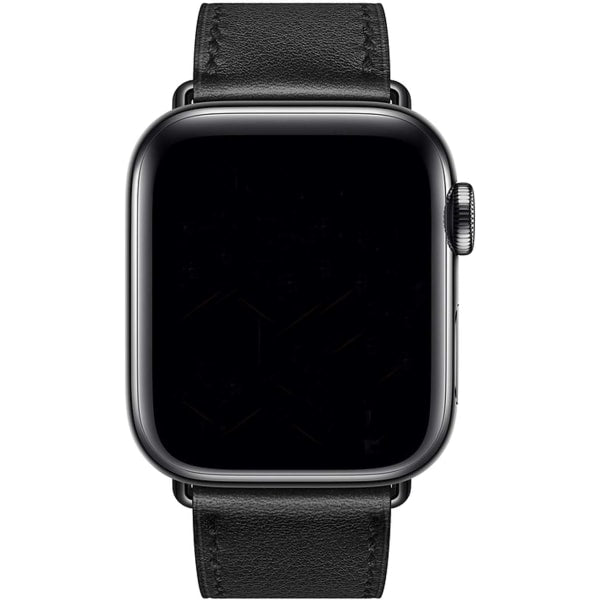 Compatible with Apple Watch Strap 38mm 40mm 41mm Leather Black Brown