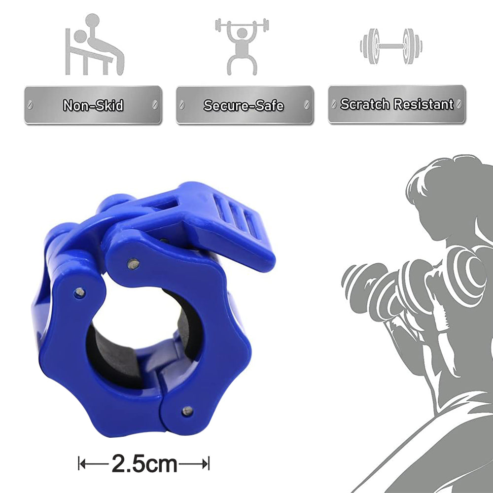2 pcs Gym Barbell Clamps Quick Release Barbell Collar Clamps for