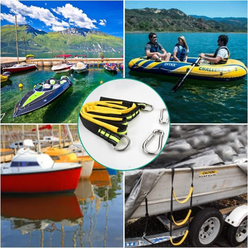 Boat Rope Ladder 4 Step Foldable Extension Compatible with Sailboat Kayak Swim Ladder Perfet