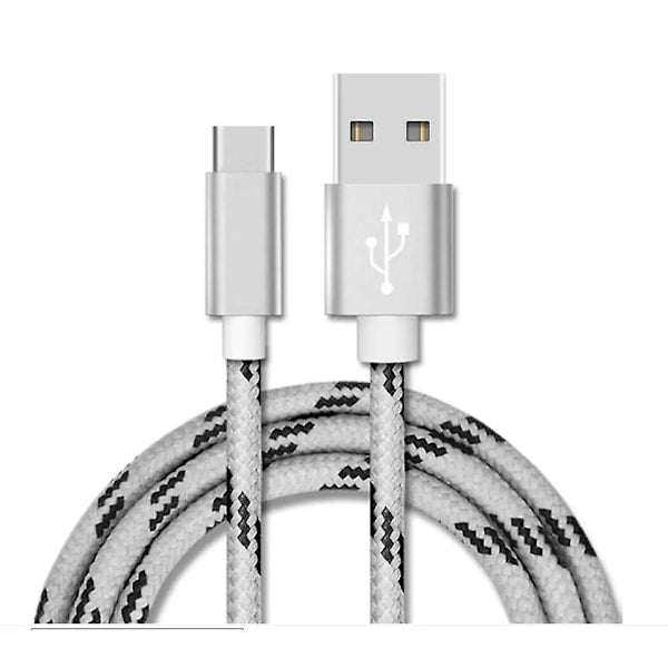 2m Gray USB Type C Fast Charging Cable Compatible with Samsung S21 S22 S23