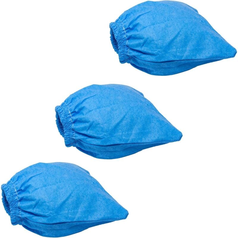 Textile Filter Bags Compatible with Lidl Parkside PNTS 1300 Wet and Dry Vacuum Cleaner Blue Washable 3pcs