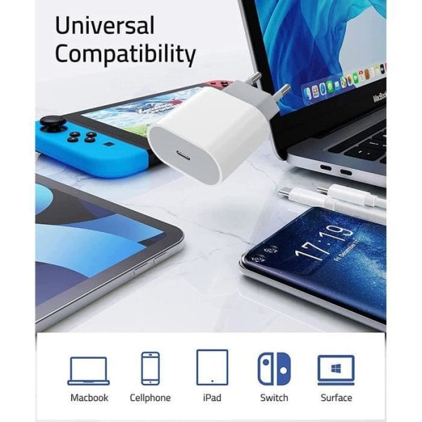 Samsung A25 A15 A05 A05s A35 A55 Charger and Cable 25W White Type-C Fast Charging