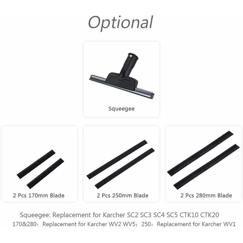 2pcs 280mm Window Washer Replacement Blades Window Cleaning Blade Rubber Scraper Accessories Refill Replacement for Karcher WV2 WV5