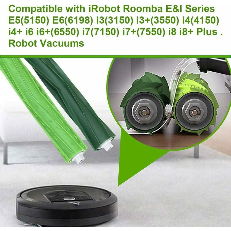 Compatible with iRobot Roomba E5 E6 i7 i8 i6 i4 Multi-Surface Rubber Brushes Vacuum Cleaner Accessories