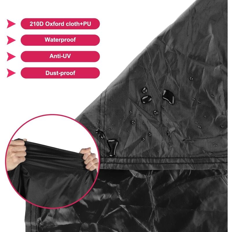 Bicycle Cover for 2 Bikes Waterproof Windproof 210D Oxford Storage Bag with Lock Holes Compatible with 56Vingt