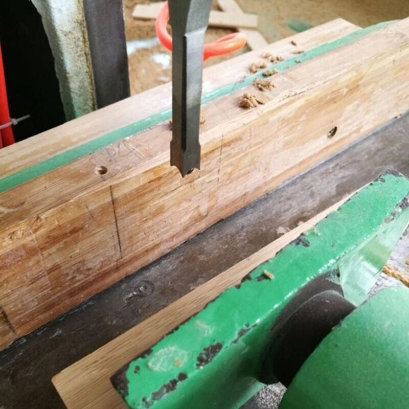 Wood Drill Bit Set for Square Holes, Compatible with Mortise and Tenon Joints, 4-Piece Woodworking Cutting Tools