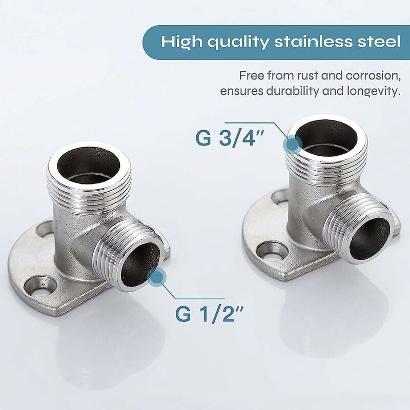 Outdoor Shower System Thermostatic Mixer Conversion Kit for Hose to Exposed Tap Surface Installation