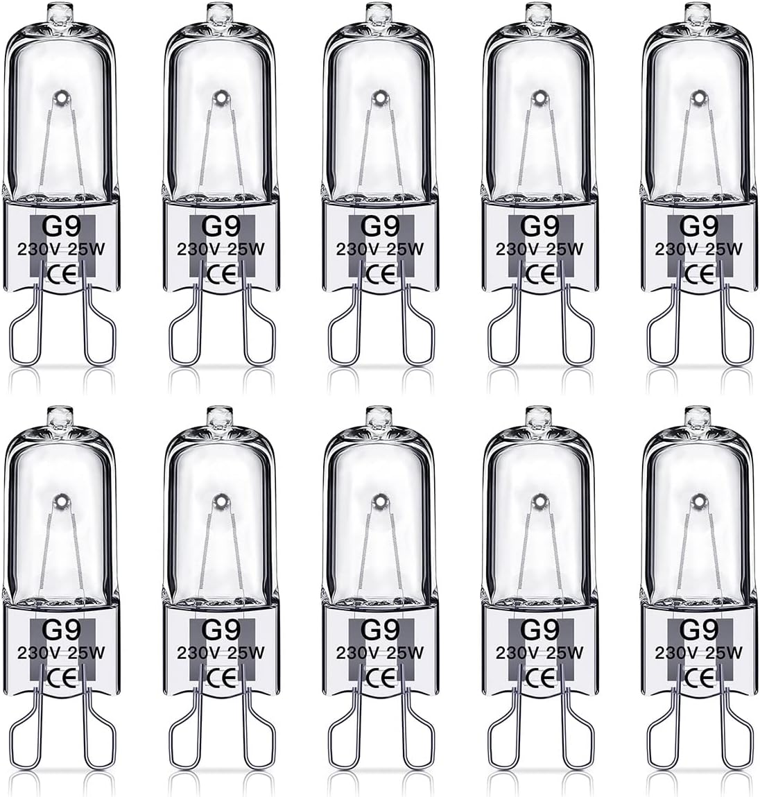 G9 halogen bulbs 25w 230v 10-pack