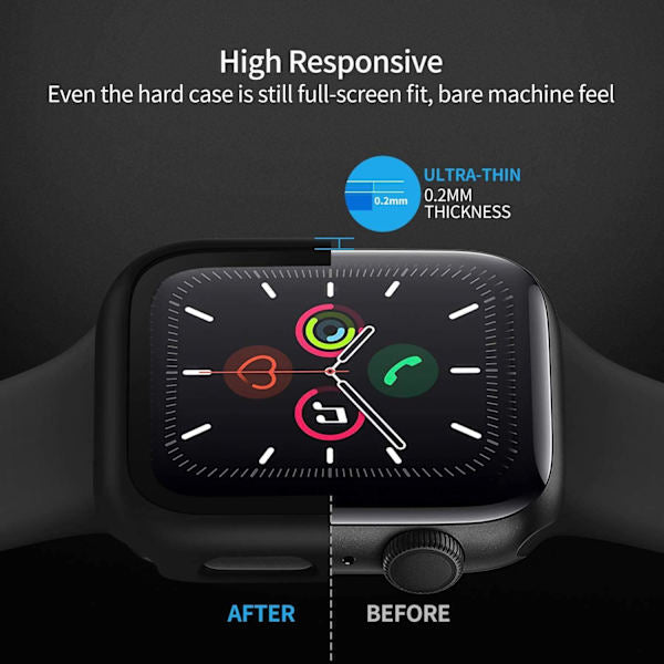 Apple Watch Series 7/8/9 45mm 2-Pack Black Screen Protector